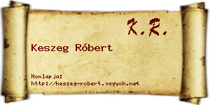 Keszeg Róbert névjegykártya