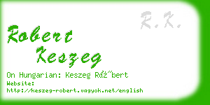 robert keszeg business card